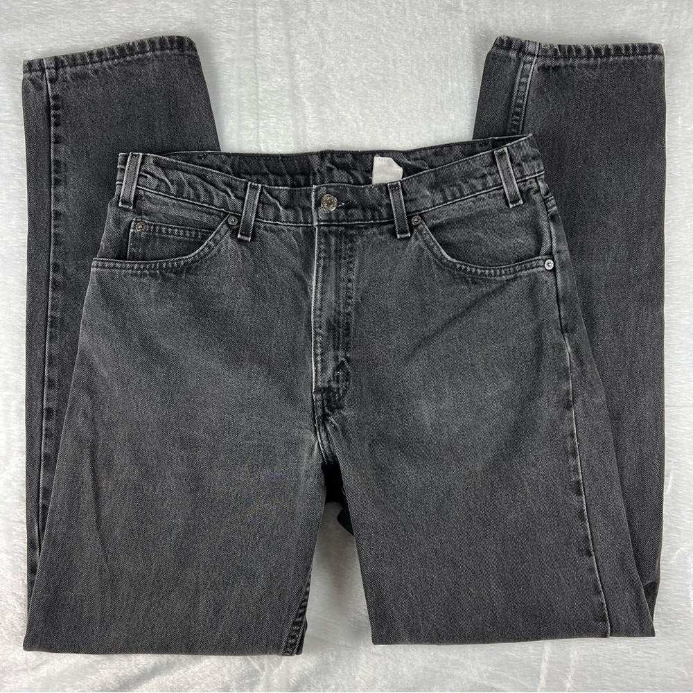 Vintage 90s Levi’s 550 Orange Tab Relaxed Fit Tapered Leg Denim Jeans Mens 34x32 - Picture 2 of 6